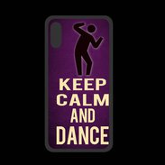 Coque  Iphone XS PREMIUM Keep Calm and Dance Violet