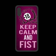 Coque  Iphone XS PREMIUM Keep Calm and Fist Rose