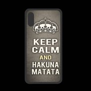 Coque  Iphone XS PREMIUM Keep Calm and Hakuna Matata Gris