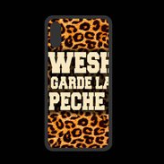 Coque  Iphone XS PREMIUM Wesh garde la pèche Léopard