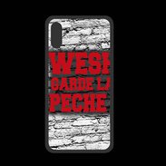Coque  Iphone XS PREMIUM Wesh garde la pèche Rouge