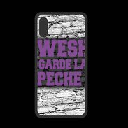 Coque  Iphone XS PREMIUM Wesh garde la pèche Violet