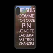 Coque  Iphone XS PREMIUM Code pin rose ZG