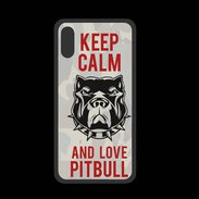 Coque  Iphone XS PREMIUM Keep calm pitbull 2 ZG