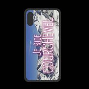 Coque  Iphone XS PREMIUM Je ride Courchevel ZG