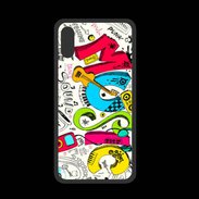 Coque  Iphone X PREMIUM Graffiti Musique