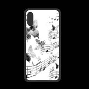 Coque  Iphone X PREMIUM Dessin de note de musique en noir et blanc 75