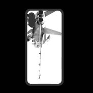 Coque  Iphone X PREMIUM Avion de chasse F18 en noir et blanc