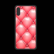 Coque  Iphone X PREMIUM Capitonnage Rose