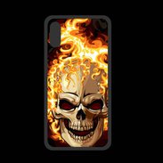 Coque  Iphone X PREMIUM Tête de mort en flamme 5