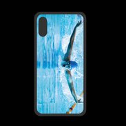 Coque  Iphone X PREMIUM Nageur en piscine