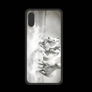 Coque  Iphone X PREMIUM Chevaux blancs