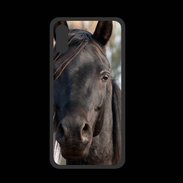 Coque  Iphone X PREMIUM Tête de cheval noir