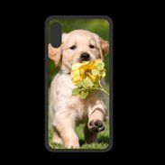 Coque  Iphone X PREMIUM Chiot Golden red river