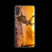 Coque  Iphone X PREMIUM Cerf au levé du soleil
