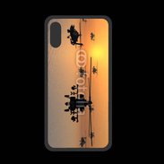 Coque  Iphone X PREMIUM Hélicoptère Apache de nuit