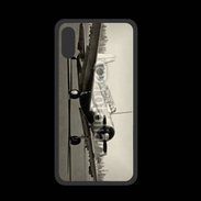 Coque  Iphone X PREMIUM Avion T6 noir et blanc