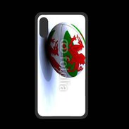 Coque  Iphone X PREMIUM Ballon de rugby Pays de Galles