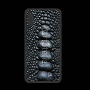 Coque  Iphone X PREMIUM Effet crocodile noir