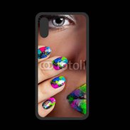 Coque  Iphone X PREMIUM Bouche et ongles multicouleurs 5