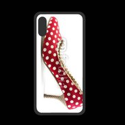 Coque  Iphone X PREMIUM escarpin petits pois