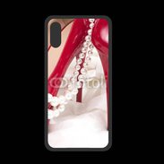 Coque  Iphone X PREMIUM Escarpins rouges et perles