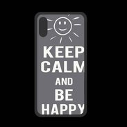 Coque  Iphone X PREMIUM Keep calm Be Crazy Gris