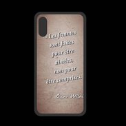 Coque  Iphone X PREMIUM Femmes comprises Rouge Citation Oscar Wilde