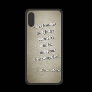Coque  Iphone X PREMIUM Femmes comprises Sepia Citation Oscar Wilde