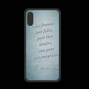 Coque  Iphone X PREMIUM Femmes comprises Turquoise Citation Oscar Wilde