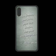 Coque  Iphone X PREMIUM Femmes comprises Vert Citation Oscar Wilde