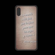 Coque  Iphone X PREMIUM Fous sages Rouge Citation Oscar Wilde
