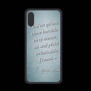Coque  Iphone X PREMIUM Horrible ennui Turquoise Citation Oscar Wilde