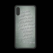 Coque  Iphone X PREMIUM Saint pêcheur Vert Citation Oscar Wilde
