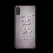 Coque  Iphone X PREMIUM La conversation Violet Citation Oscar Wilde
