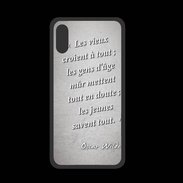 Coque  Iphone X PREMIUM Les vieux Gris Citation Oscar Wilde