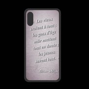 Coque  Iphone X PREMIUM Les vieux Rose Citation Oscar Wilde