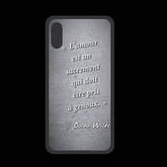 Coque  Iphone X PREMIUM Sacrement amour Noir Citation Oscar Wilde