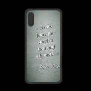 Coque  Iphone X PREMIUM Survie mort Vert Citation Oscar Wilde