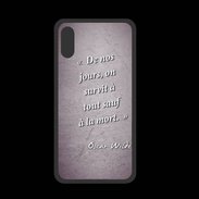 Coque  Iphone X PREMIUM Survie mort Violet Citation Oscar Wilde