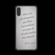 Coque  Iphone X PREMIUM Trop moderne Gris Citation Oscar Wilde