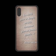 Coque  Iphone X PREMIUM Vérité pure Rouge Citation Oscar Wilde