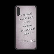 Coque  Iphone X PREMIUM Vérité pure Rose Citation Oscar Wilde