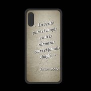 Coque  Iphone X PREMIUM Vérité pure Sepia Citation Oscar Wilde