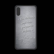 Coque  Iphone X PREMIUM Ami poignardée Noir Citation Oscar Wilde