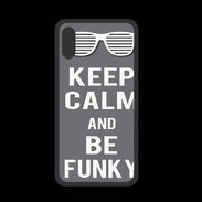 Coque  Iphone X PREMIUM Keep Calm Funky Gris