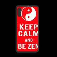 Coque  Iphone X PREMIUM Keep Calm Be Zen Rouge