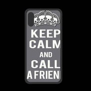 Coque  Iphone X PREMIUM Keep Calm Call friend Gris