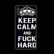 Coque  Iphone X PREMIUM Keep Calm Fuck hard Noir
