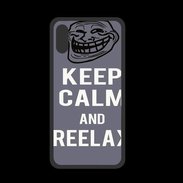 Coque  Iphone X PREMIUM Keep Calm Reelax Gris